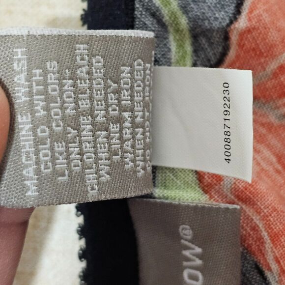 Croft Barrow Womens Maxi Skirt Size 10 Linen Dark Floral Cottage Grunge Topical - Picture 7 of 7